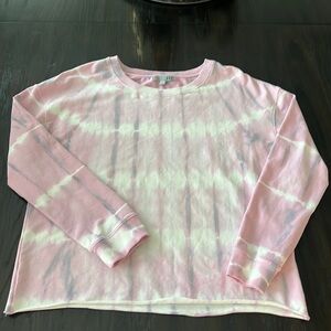 Kut from the Kloth pink white and grey tie-dye sweatshirt